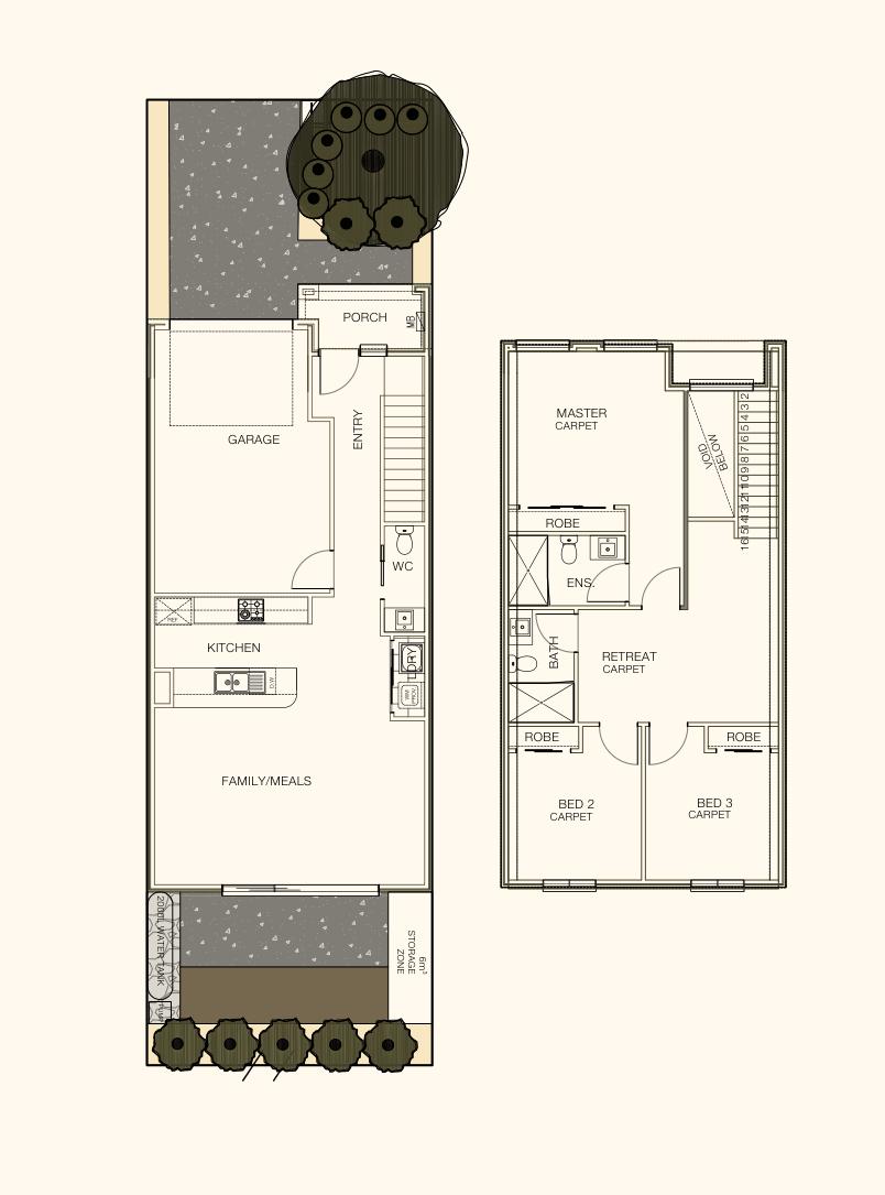 Lot-specific floor plan for Zimi FL Mod 1, Lot 27