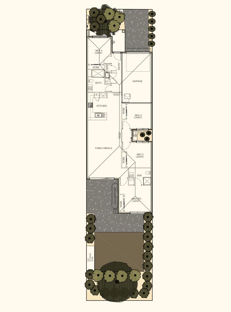 Lot-specific floor plan for Ember 16, Lot 51