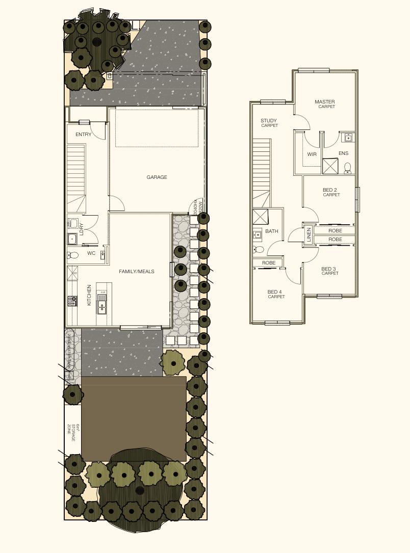 Lot-specific floor plan for Moda, Lot 35